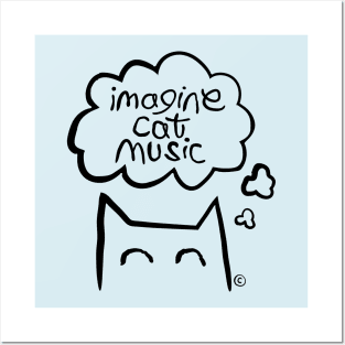 Imagine Cat Music Logo Posters and Art